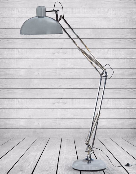 Chrome Extra Large Classic Desk Style Floor Lamp