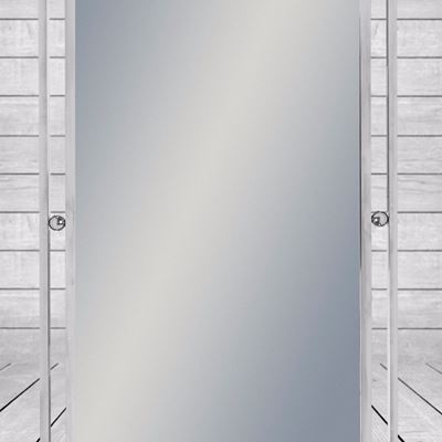 Stainless Steel Framed Rectangular Wall Mirror