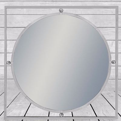 Stainless Steel Framed Square Wall Mirror